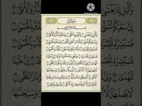 سورة الليل للقارئ ياسر الدوسري