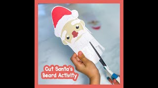 Christmas Scissor Skills - Santa's Beard Cutting Worksheets – Kids