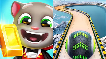 Going Balls Speedrun vs Talking Tom Gold Run - All Levels Android, ios Gameplay Walkthrough Ep-4