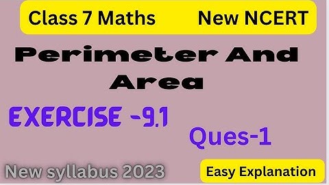 Perimeter And Area - Exercise 9.1 - Q.1 - Chapter 9 - Class 7 Maths - New syllabus 2023