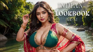 [4K] Ai Art Indian Lookbook Girl Al Art Video - Winding River