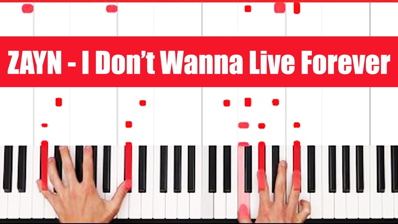I Don't Wanna Live Forever ZAYN, Taylor Swift Piano Tutorial Easy Chords -  YouTube