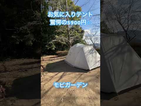 お気に入りテント。前室がっつり。【#キャンプ好きと繋がりたい #テント #モビガーデン #キャンプ場 #ソロキャンプ #おすすめ #キャンプ　#キャンプギア