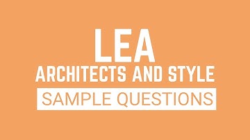🏆 Architecture Licensure Examination (ALE) 📐 // Famous Architects and Style Questions