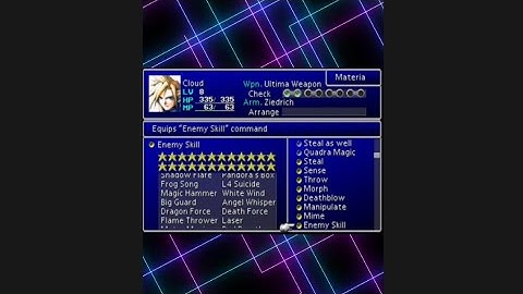 Final Fantasy VII - Cheat Codes - PlayStation @cidgamer9999 #epsxe #fpse #emulator #ps1