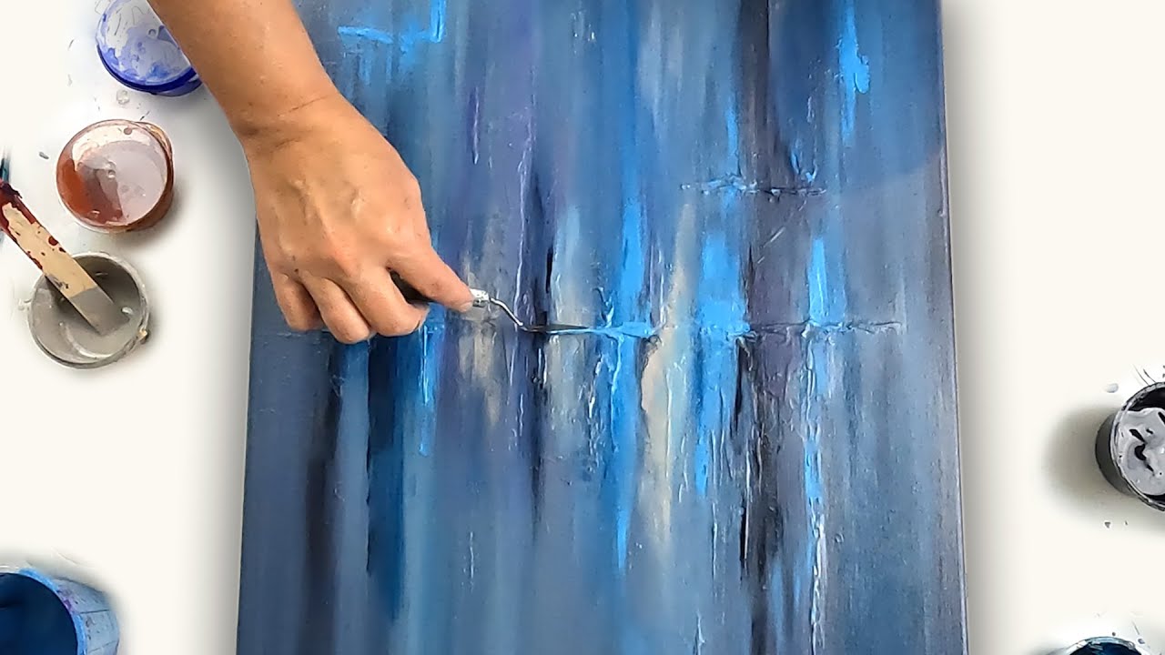 Waves, my acrylic painting with molding paste for extra texture (zoom in)  on 40x40cm canvas : r/craftit
