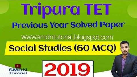 Social Study 2019 Papers Solution । TET Previous Solved Paper SST । SMDN Tutorial