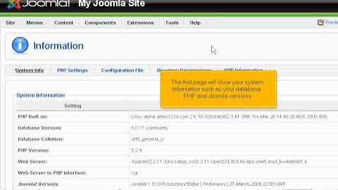 How to view system information in Joomla - Joomla Tutorials