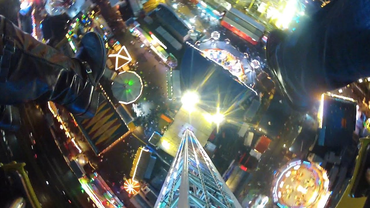 World's tallest mobile free fall tower on ride in Berlin