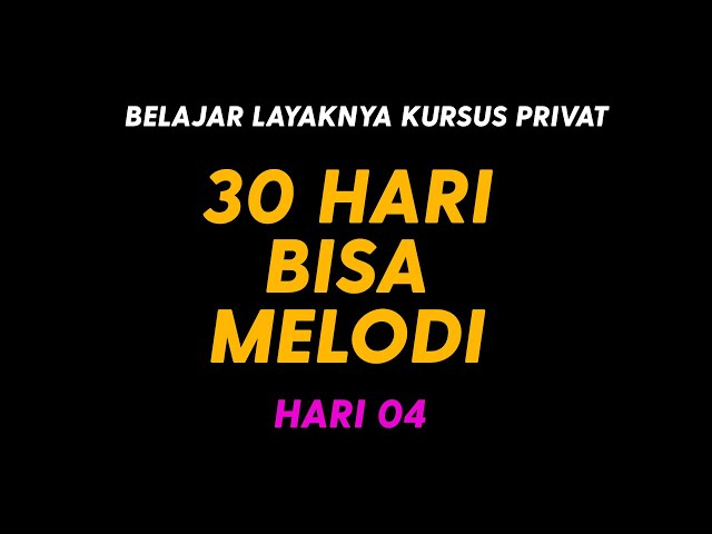 BELAJAR GITAR PRIVAT - 30 HARI BISA BERMAIN MELODI - HARI 4 class=