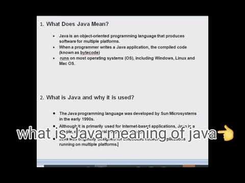 what is Java?||Java meaning - YouTube