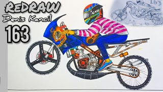 Download Lagu REDRAW, jongki cilik DENIS KANCIL, menggambar motor drag, menggambar drag ninja, วาดรูปมอเตอร์ไซค์ , MP3