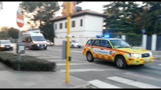 Automedica SUEM 118 + Ambulanza Croce Rossa Italiana [60] - Italian ALS car and Red Cross ambulance