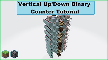 Vertical Binary Up/Down Counter Tutorial - Minecraft Bedrock/Java