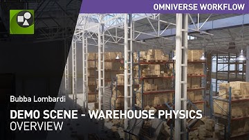 Physics within the Omniverse Warehouse Demo Scene