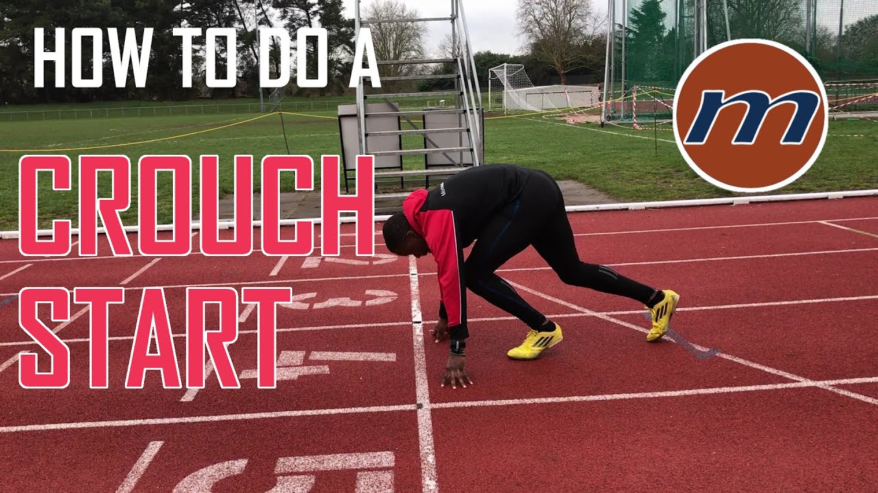Sprint Training - How to do a Crouch Start.  Sprint start technique
