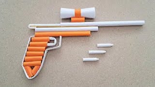 ORIGAMI - HOW TO MAKE A BULLET-SHOOTING WEAPON WITH A4 PAPER - (ORIGAMI GUN)