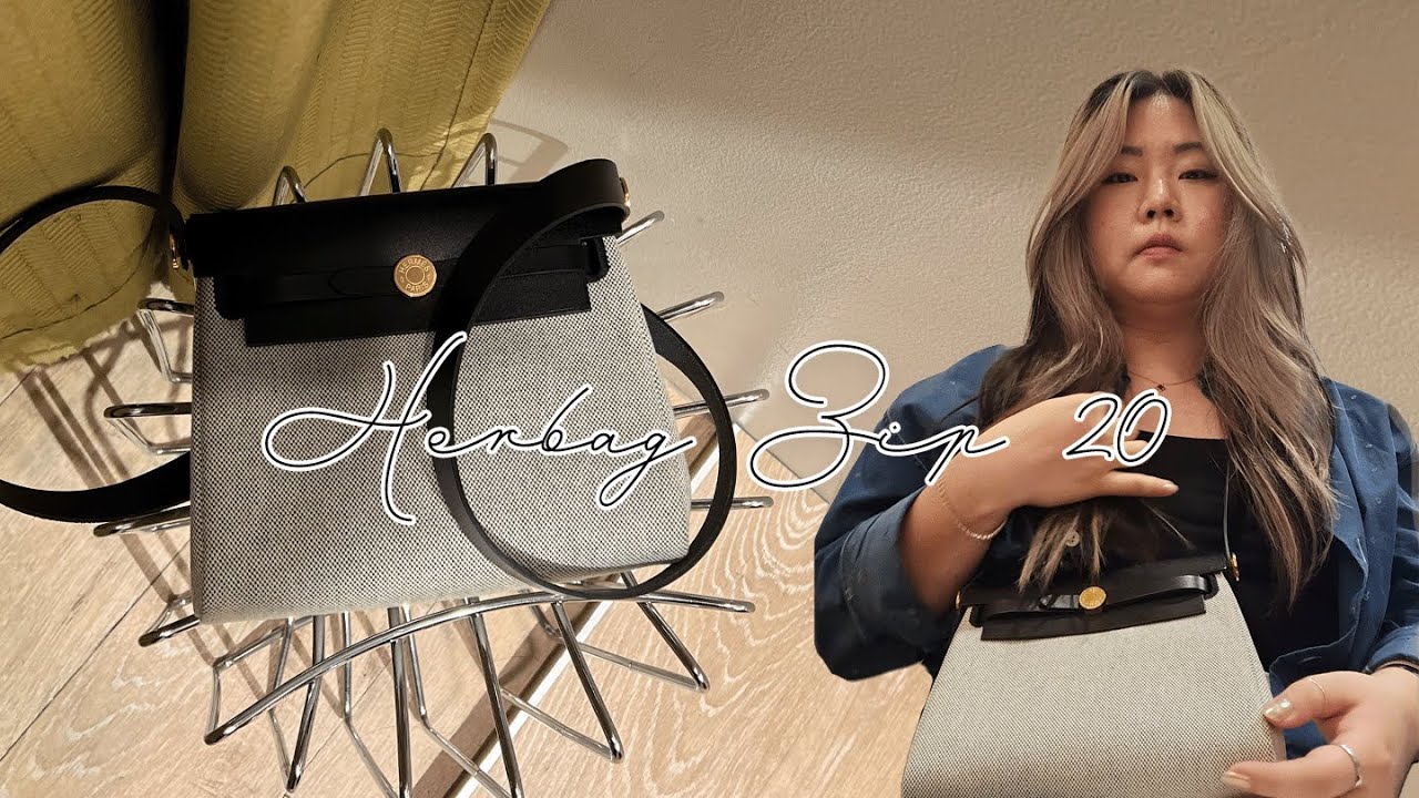 上品で実用的なサイズ感♡【HERMES】Herbag Zip 20 bag Hermes Herbag Zip 20 - What's In My Bag & First Impressions
