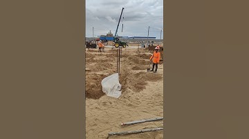Technical leveling sand for lean concrete of ground beam