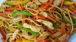 Chicken Veggi Spaghetti | Chicken Spaghetti | Spaghetti Recipe | Chicken Noodles | MY BEST KITCHEN