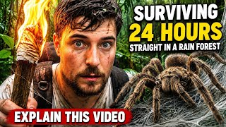 Surviving 24 Hours Straight in a Rainforest 😱 | Giant Spider Survival Explained