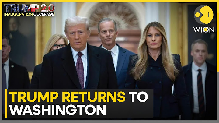 Trump 2.O Inauguration: Donald Trump Arrives in Washington for Inaugural Celebrations | WION News