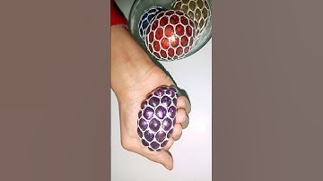 Rainbow Mesh Squishy Stress Ball! 🌈Satisfying Squeeze Ball #shorts #satisfying #youtubeshorts