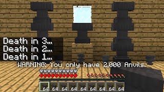 Minecraft UHC but a player is ELIMINATED every MINUTE if they have the FEWEST anvils...