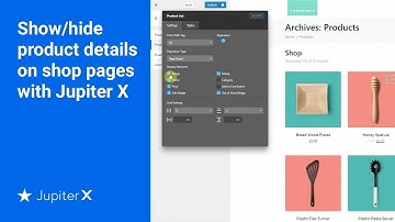 Show/hide product details on shop pages with Jupiter X