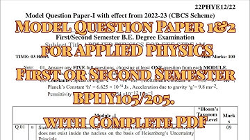 Applied Physics Model Question Paper