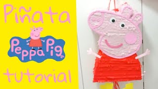 Piñata PEPPA PIG FÁCIL 🐷[Cómo hacer PIÑATA de Peppa Pig PASO a PASO] 🎉🐽 how to make Peppa Pig Pinata