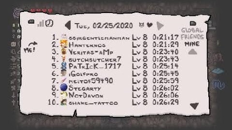 Binding of Isaac Afterbirth Plus - Daily Run 25/2/2020