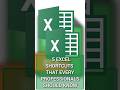 5 EXCEL SHORTCUTS EVERY PROFESSIONAL SHOULD KNOW #excel #exceltips