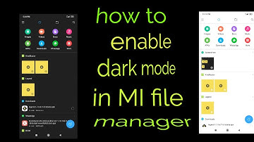 how to enable dark mode in MI file manager/kaise karen enable dark mode MI file manager mein