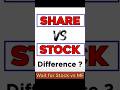 😱Stocks Vs Shares Explained in a minute😱#viralvideo #viralshorts #shorts #stockmarket #news