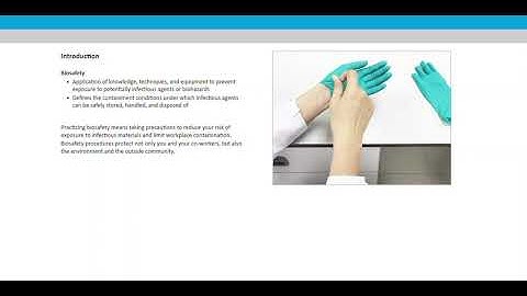 Introduction to Biosafety