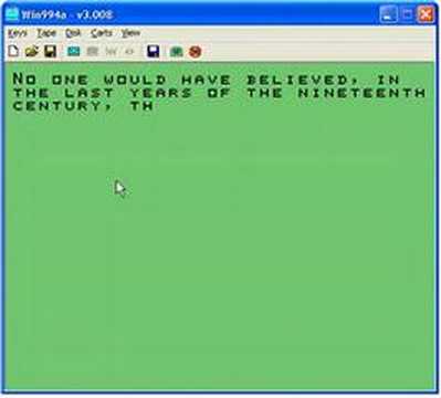 TI-99/4A Speech Demo