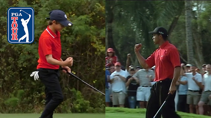 Tiger and Charlie in sync: Like Father, Like Son at the PNC Championship