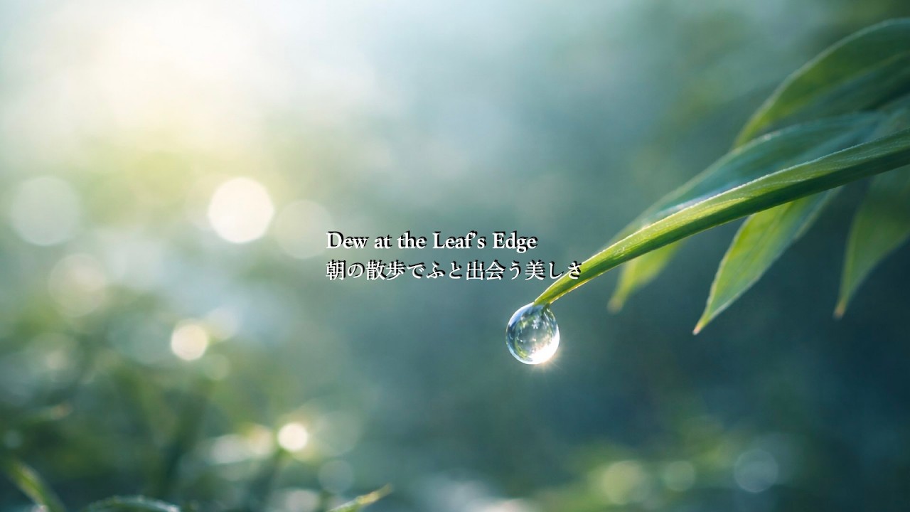 Dew at the Leaf’s Edge｜朝の散歩でふと出会う美しさ