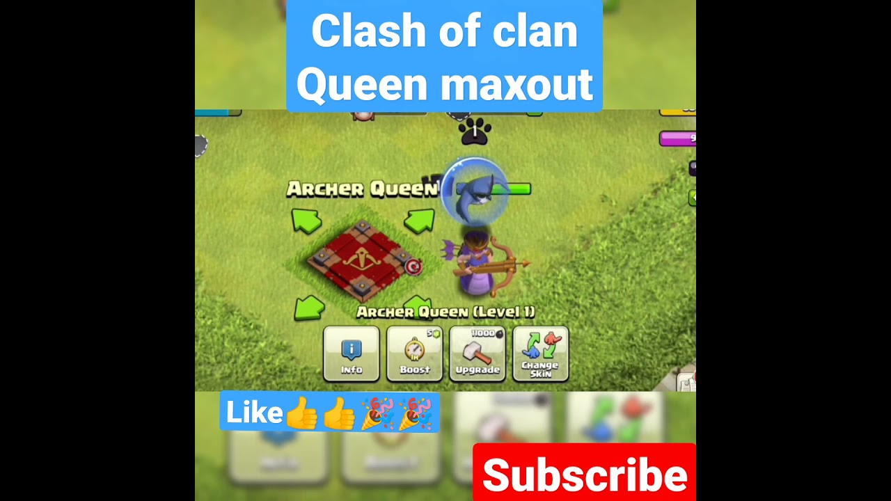 clash_of_clan_Queen_Lvl1_to_Lvl80_max_upgarde_full_time+cost_