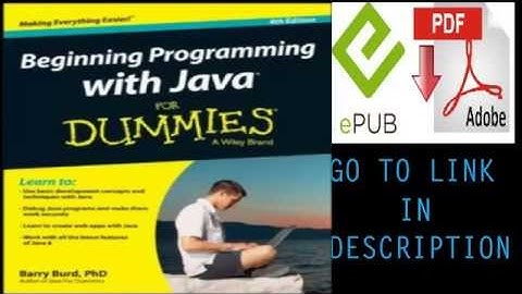 Beginning Programming with Java For Dummies PDF
