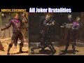 MK11 Every Joker Brutality Unlocked Showcase - Mortal Kombat 11