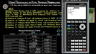 14E Using Technology to find Binomial Distributions