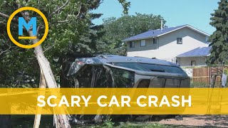 Edmonton 7-year-old steals dad's car, crashes into van and tree | Your Morning