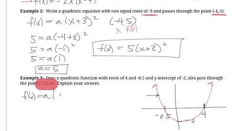 Working with Families of Quadratic Functions (MCR3U)