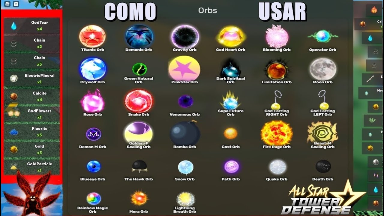 COMO USAR TODAS AS ORB E COMO OBTER ELAS NO ALL STAR TOWER DEFENSE 