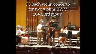 Yuki Serino Julian Kainrath Accademia d’archi di Bolzano Bach BWV 1043 3 mouv. 13 year’s old