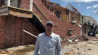Graves Shows Apartment Building Damage - LaPlace, Louisiana