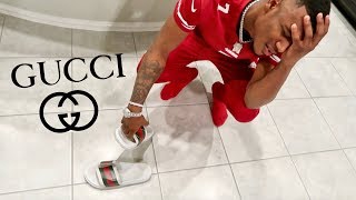 I DESTROYED MY BROTHERS GUCCI FLOPS!!!  *EXTREME*
