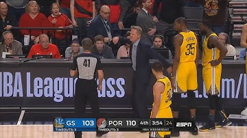 Kevin Durant Saves Refs From Steve Kerr Who Wanna Fight After Getting Furious Then Gets Ejected!